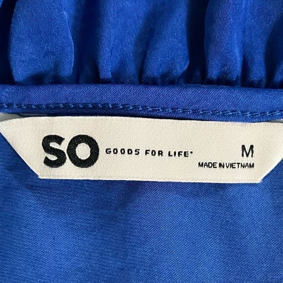 Royal Blue Satin Top   Medium   SO Good For Life - Picture 5 of 7